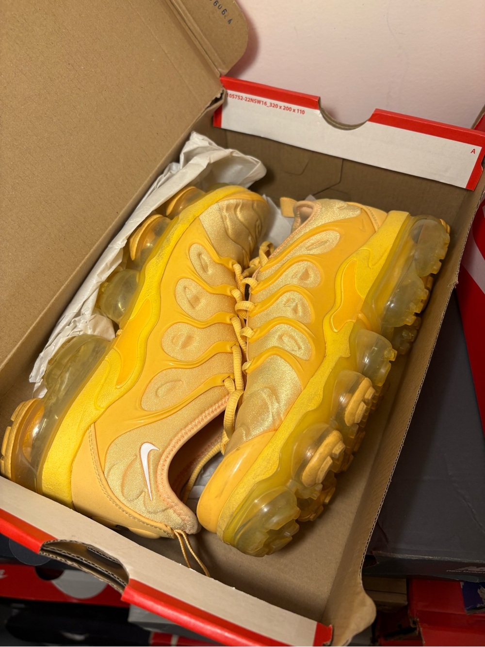 Nike Kids' Bright Yellow VaporMax Plus Sneakers - Picture 2 of 2